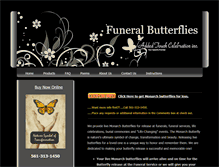 Tablet Screenshot of funeralbutterflies.com